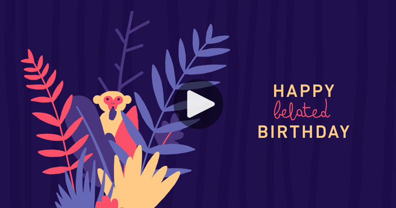 My card - Happy belated Birthday