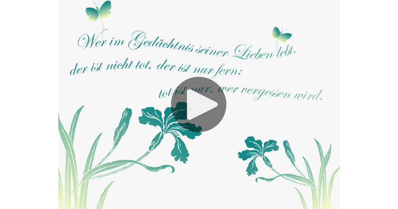 Meine Karte Wer im Gedächtnis seiner Lieben lebt... (Zitat Kant)
