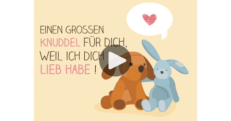 Bilder knuddel dich Grüße Whatsapp