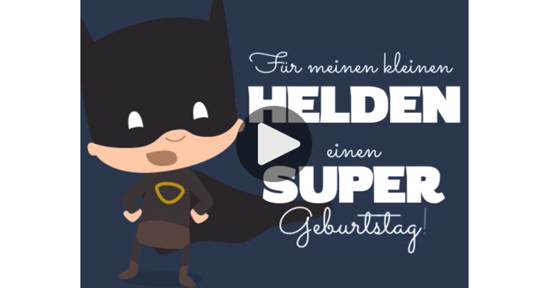 Meine Karte Für meinen kleinen Helden einen super Geburtstag