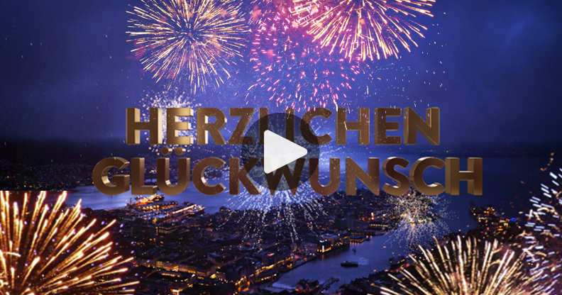 Meine Karte - Glückwunsch mit Feuerwerk