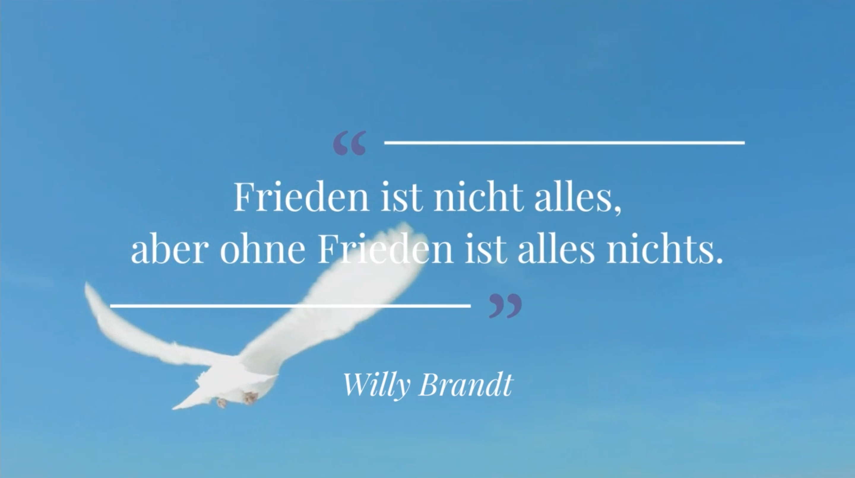 Meine Karte Zitat zum Frieden