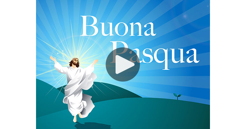 Cartolina - Buona pasqua, Gesù Cristo è risorto