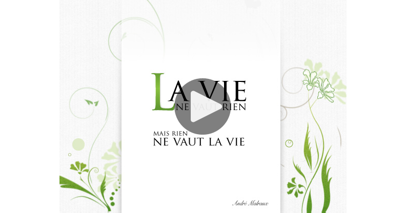 Ma carte - La vie ne vaut rien
