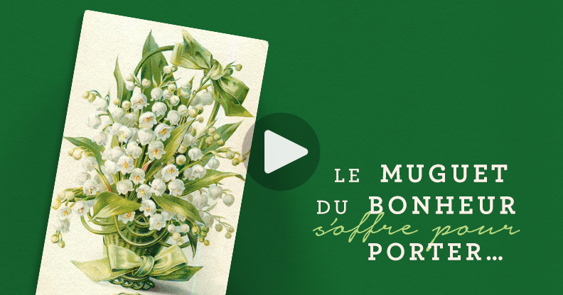 Cartes postales anciennes muguet porte-bonheur