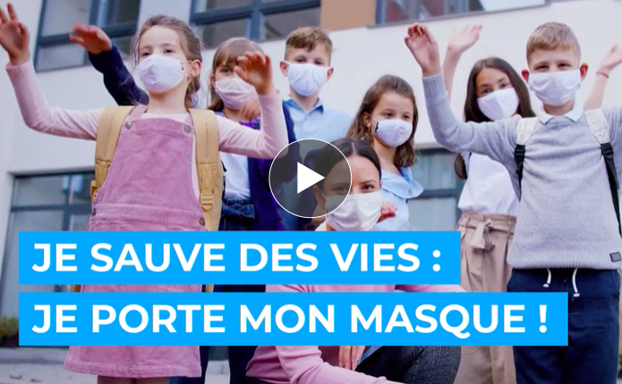 Je sauve des vies, je porte mon masque !