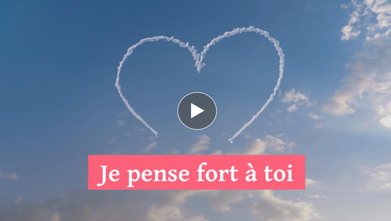 Ma carte Je pense fort à toi