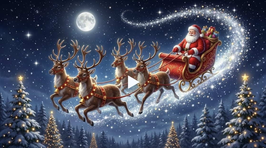 Toile de Fond Voyage Magique du Père Noël BRP8-83