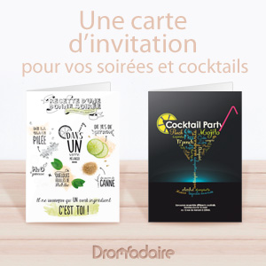 Invitation papier cocktail et soirée