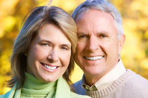 couple senior, beau sourire