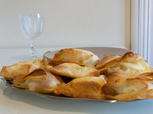 brick farcis poulet et fromage de chèvre