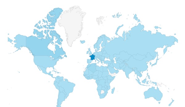 Carte du monde des visiteurs lemagfemmes