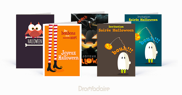 Invitation papier Halloween