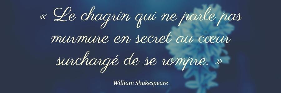 Une citation de William Shakespeare sur les coeurs brisés