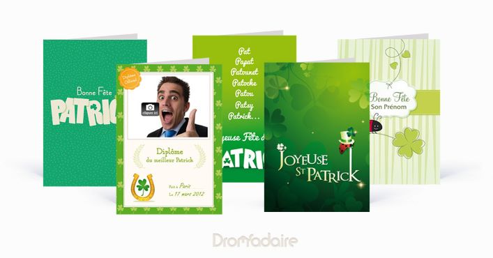 Cartes Joyeuse Saint-Patrick sur Dromadaire.com