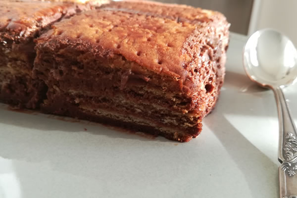 Un gâteau au chocolat