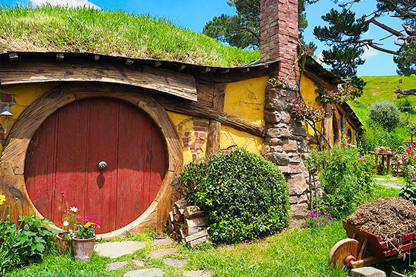 Maison de Hobbit en Nouvelle Zélande