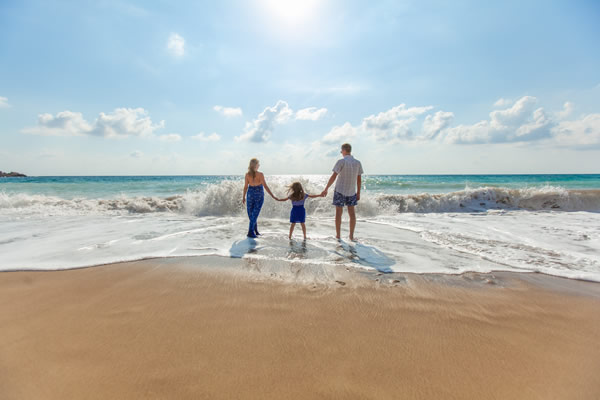 Vacances en famille au bord de la mer