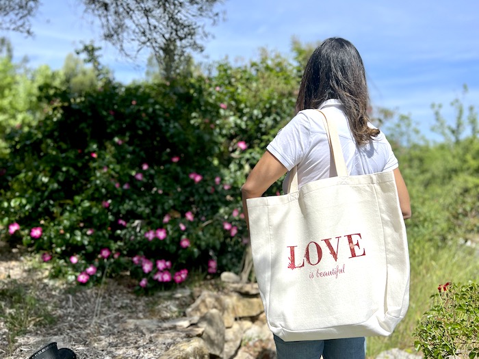 Tote-bag amour personnalisé