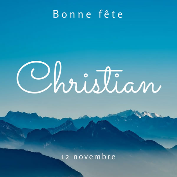 bonne fête Christian